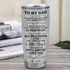 Personalized To My Dad From Son Litte Boy Stainless Steel Tumbler Cup Love You Always And Forever Lion Dad Fathers Day Birthday Christmas Travel Mug | siriusteestore