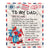 Personalized To My Dad Gifts Blanket From Daughter Son Cardinal Letter Air Mail Letter Birthday Gifts For Dad Fathers Day Christmas Customized Dad Fleece Blanket | siriusteestore