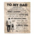 Personalized To My Dad Gifts Blanket From Daughter Thank You My Hero Dad Birthday Gift Fathers Day Thanksgiving Christmas Customized Bed Fleece Throw Blanket | siriusteestore