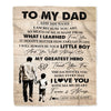 Personalized To My Dad Gifts Blanket From Son Thank You My Hero Dad Birthday Gift Fathers Day Thanksgiving Christmas Customized Bed Fleece Throw Blanket | siriusteestore