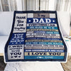 Personalized To My Dad Gifts From Daughter Son Wood Blanket Birthday Gift For Dad Who Wants Nothing Best Dad Fathers Day Christmas Customized Fleece Blanket | siriusteestore