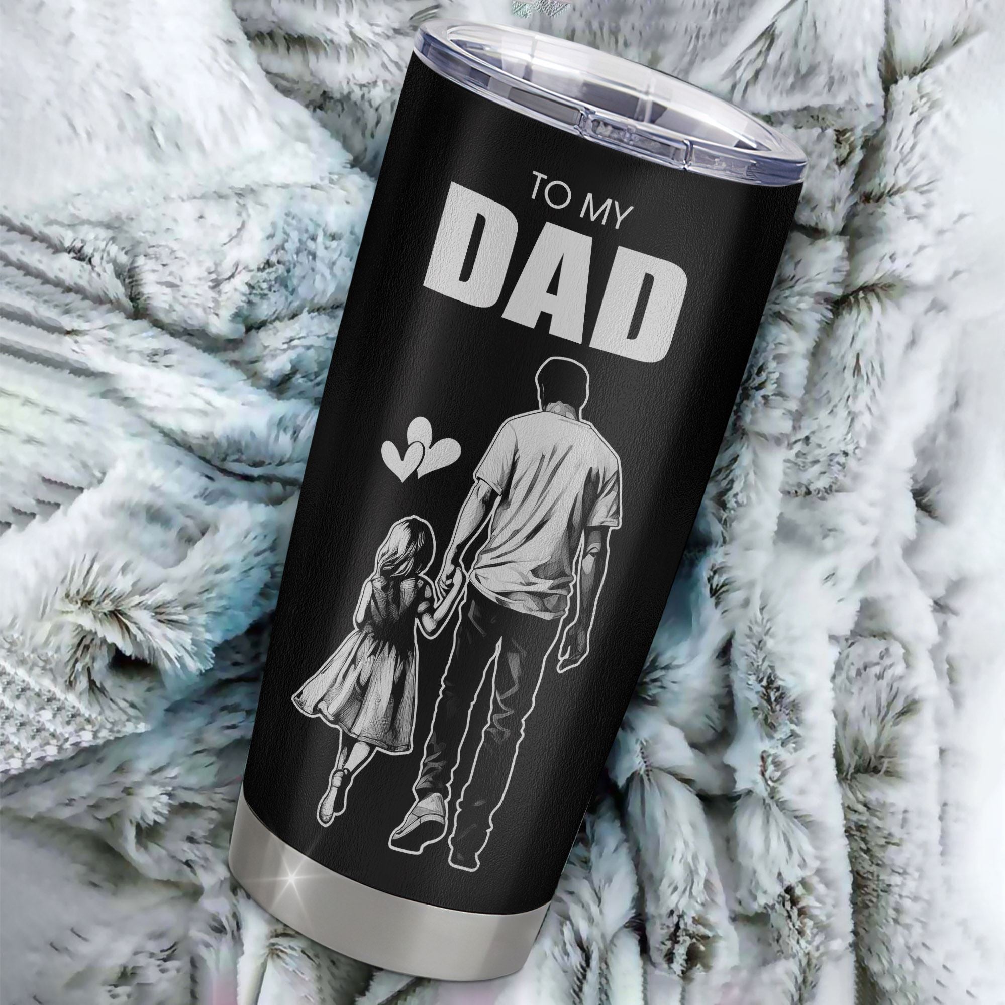 Personalized To My Dad Gifts From Daughter Tumbler Thank You For Believing In Me Gifts For Dad Birthday Fathers Day Christmas Custom Stainless Steel Cup Travel Mug | siriusteestore