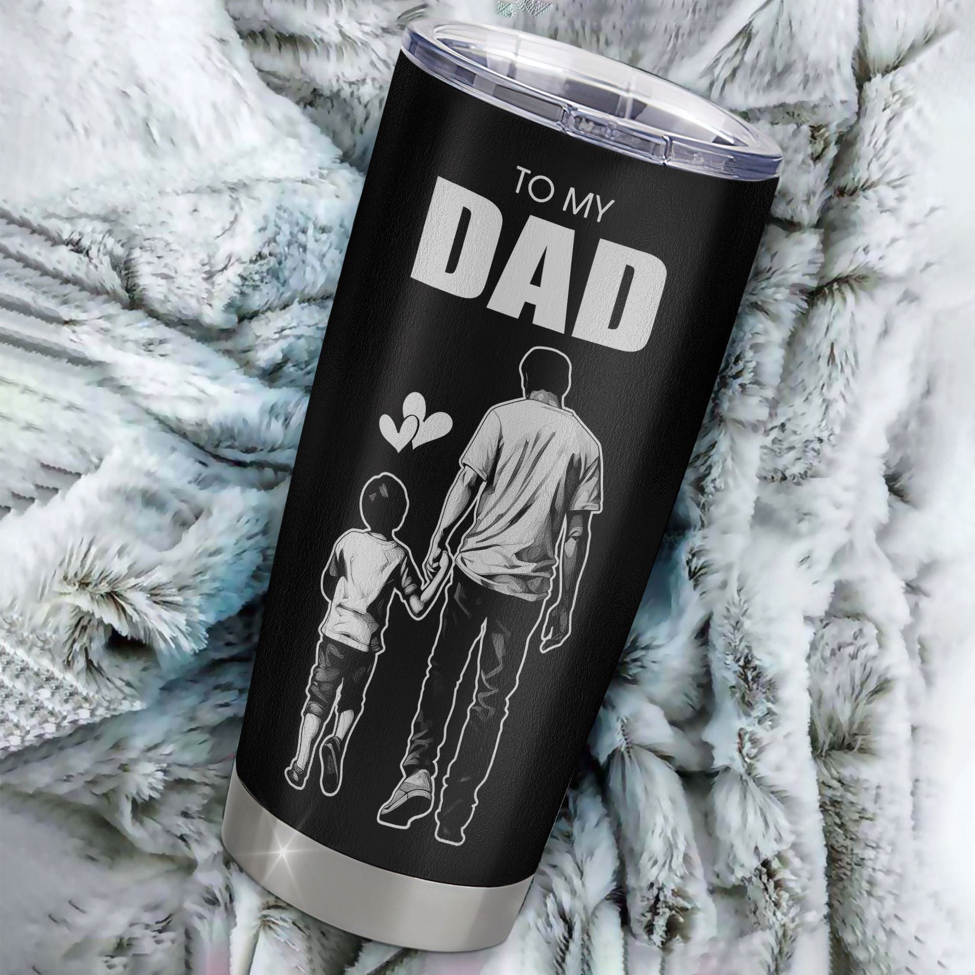 Personalized To My Dad Gifts From Son Tumbler Thank You For Believing In Me Gifts For Dad Birthday Fathers Day Christmas Custom Stainless Steel Cup Travel Mug | siriusteestore