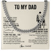 Cuban Link Chain Necklace Stainless Steel | 1 | Personalized To My Dad Necklace From Daughter For All The Times That I Forgot To Thank You Dad Birthday Fathers Day Christmas Customized Gift Box Message Card | siriusteestore