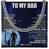 Cuban Link Chain Necklace Stainless Steel | 1 | Personalized To My Dad Necklace From Daughter Son Thank You Grateful Love Dad Birthday Fathers Day Thanksgiving Christmas Customized Gift Box Message Card | siriusteestore
