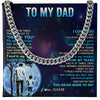 Cuban Link Chain Necklace Stainless Steel | 1 | Personalized To My Dad Necklace From Son Thank You Day By Day Dad Birthday Gifts Fathers Day Christmas Customized Gift Box Message Card | siriusteestore