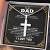 Stainless Cross Necklace Stainless Steel | 2 | Personalized To My Dad Necklace Gift From Daughter Son I Love You Protect Encourage Love Dad Gifts For Men Birthday Fathers Day Christmas Gift Box Message Card | https://siriusteestore.