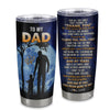Personalized To My Dad Tumbler From Daughter Son Stainless Steel Cup Thank You Grateful Love Dad Birthday Gifts Fathers Day Thanksgiving Christmas Custom Travel Mug | siriusteestore