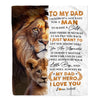 Personalized To My Dad from Son Blanket I Love You Dad Lion Father's Day Birthday Thanksgiving Christmas Customized Fleece Blanket | siriusteestore