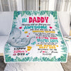 Personalized To My Daddy First Time Dad Elephant 1St Happy Fathers Day New Father Custom Baby's Name To Father Customized Fleece Blanket | siriusteestore