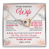 Interlocking Hearts Necklace Stainless Steel & Rose Gold Finish | 1 | Personalized To My Darling Wife Necklace From Husband My Love Birthday Gifts For Wife Soulmate Wedding Anniversary Romantic Gifts For Her Gift Box Message Card | siriusteestore