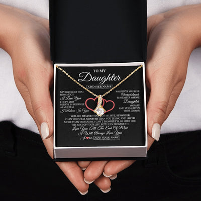 Alluring Beauty Necklace 18K Yellow Gold Finish | 2 | Personalized To My Daughter Birthday Gifts From Mom Dad Mother Always Love You Daughter Necklace Gifts Jewelry Christmas Custom Gift Box Message Card | siriusteestore.myshopify
