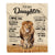 Personalized To My Daughter Blanket From Dad Father Lion Never Forget That I Love You Daughter Birthday Gifts Graduation Christmas Customized Fleece Throw Blanket | siriusteestore