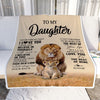 Personalized To My Daughter Blanket From Dad Father Lion Never Forget That I Love You Daughter Birthday Gifts Graduation Christmas Customized Fleece Throw Blanket | siriusteestore