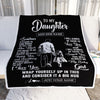Personalized To My Daughter Blanket From Dad Father Sometimes It's Hard Daughter Birthday Gifts Graduation Christmas Customized Fleece Throw Blanket | siriusteestore