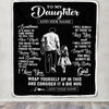 Personalized To My Daughter Blanket From Dad Father Sometimes It's Hard Daughter Birthday Gifts Graduation Christmas Customized Fleece Throw Blanket | siriusteestore