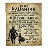 Personalized To My Daughter Blanket From Dad Viking Never Feel That You Are Alone Viking Daughter Birthday Gifts Christmas Customized Fleece Throw Blanket | siriusteestore