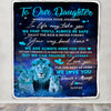 Personalized To My Daughter Blanket From Mom And Dad We Love You Forever Always Lion Daughter Birthday Thanksgiving Christmas Customized Fleece Throw Blanket | siriusteestore