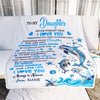 Personalized To My Daughter Blanket From Mom Dad Dophin Never Forget I Love You Daughter Birthday Graduation Christmas Customized Gift Fleece Throw Blanket | siriusteestore