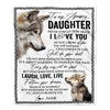 Personalized To My Daughter Blanket From Mom Dad Just Do You Best Laugh Love Live Wolf Daughter Birthday Graduation Christmas Customized Fleece Throw Blanket | siriusteestore