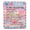 Personalized To My Daughter Blanket From Mom Dad Letter Mail To Daughter Gifts Happy Birthday Gifts Graduation Christmas Custom Name Fleece Throw Blanket | siriusteestore