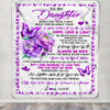 Personalized To My Daughter Blanket From Mom Dad Mother When You Need A Hug Butterfly Daughter Birthday Graduation Christmas Customized Bed Fleece Blanket | siriusteestore