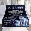Personalized To My Daughter Blanket From Mom Dad Mother Whenever You Feel Wolf Daughter Birthday Gifts Graduation Christmas Customized Fleece Blanket | siriusteestore