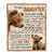 Personalized To My Daughter Blanket From Mom Dad Mother You Will Never Lose Bear Daughter Birthday Gifts Graduation Christmas Customized Fleece Throw Blanket | siriusteestore