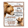 Personalized To My Daughter Blanket From Mom Dad Never Forget That I Love You Bear Daughter Birthday Graduation Christmas Customized Bed Fleece Throw Blanket | siriusteestore