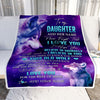 Personalized To My Daughter Blanket From Mom Dad Wolf Never Forget I Love You Daughter Birthday Gifts Graduation Christmas Customized Fleece Throw Blanket | siriusteestore