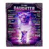 Personalized To My Daughter Blanket From Mom Lion I Love You It A Big Hug Letter To My Daughter Birthday Graduation Christmas Customized Fleece Throw Blanket | siriusteestore