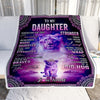 Personalized To My Daughter Blanket From Mom Lion I Love You It A Big Hug Letter To My Daughter Birthday Graduation Christmas Customized Fleece Throw Blanket | siriusteestore