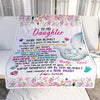 Personalized To My Daughter Blanket From Mom Mother It A Big Hug Elephant Baby Daughter Birthday Christmas Customized Bed Quilt Fleece Throw Blanket | siriusteestore