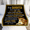 Personalized To My Daughter Blanket From Mom This Old Lion Love You Daughter Birthday Graduation Christmas Customized Fleece Blanket | siriusteestore