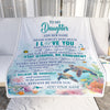 Personalized To My Daughter Blanket Turtle I Love You Forever From Mom Dad Daughter Birthday Gifts Christmas Thanksgiving Graduation Custom Fleece Blanket | siriusteestore