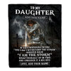 Personalized To My Daughter Blanket Women Warrior Knights Templar I Am The Storm Best Daughter Birthday Gifts Christmas Customized Fleece Throw Blanket | siriusteestore