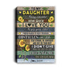 Personalized To My Daughter Canvas From Mom Dad Always Remember How Much I Love You Wood Sunflower Daughter Birthday Custom Wall Art Print Home Decor Framed Canvas | siriusteestore