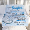 Personalized To My Daughter Elephant Blanket From Mom Mother I'll Stay There Forever Daughter Birthday Christmas Customized Bed Quilt Fleece Throw Blanket | siriusteestore