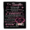 Personalized To My Daughter From Dad Father Blanket Once Upon A Time Birthday Graduation Gifts For Daughter Gifts Christmas Customized Fleece Throw Blanket | siriusteestore