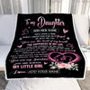 Personalized To My Daughter From Dad Father Blanket Once Upon A Time Birthday Graduation Gifts For Daughter Gifts Christmas Customized Fleece Throw Blanket | siriusteestore
