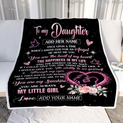 Personalized To My Daughter From Dad Father Blanket Once Upon A Time Birthday Graduation Gifts For Daughter Gifts Christmas Customized Fleece Throw Blanket | siriusteestore