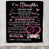 Personalized To My Daughter From Dad Father Blanket Once Upon A Time Birthday Graduation Gifts For Daughter Gifts Christmas Customized Fleece Throw Blanket | siriusteestore