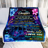 Personalized To My Daughter From Mom Blanket Flower Wherever Your Journey Daughter Birthday Gifts Graduation Thanksgiving Christmas Customized Fleece Blanket | siriusteestore