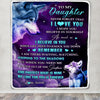 Personalized To My Daughter From Mom Dad Blanket Wolf Moon My Love For You Is Forever Daughter Birthday Christmas Customized Fleece Blanket | siriusteestore