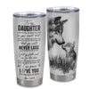 Personalized To My Daughter From Mom Dad Father Stainless Steel Tumbler Cup You Will Never Lose Wolf Daughter Birthday Graduation Christmas Travel Mug | siriusteestore