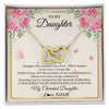 Interlocking Hearts Necklace 18K Yellow Gold Finish | 1 | Personalized To My Daughter From Mom Imagine This Necklace As A Love Daughter Birthday Jewelry Graduation Christmas Customized Gift Box Message Card | siriusteestore