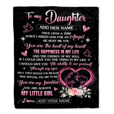 Personalized To My Daughter From Mom Mother Blanket Once Upon A Time Birthday Graduation Gifts For Daughter Gifts Christmas Customized Fleece Throw Blanket | siriusteestore