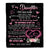 Personalized To My Daughter From Mom Mother Blanket Once Upon A Time Birthday Graduation Gifts For Daughter Gifts Christmas Customized Fleece Throw Blanket | siriusteestore