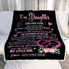 Personalized To My Daughter From Mom Mother Blanket Once Upon A Time Birthday Graduation Gifts For Daughter Gifts Christmas Customized Fleece Throw Blanket | siriusteestore