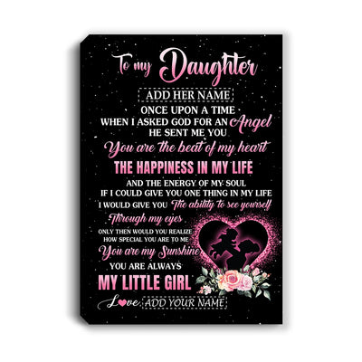 Personalized To My Daughter From Mom Mother Canvas Once Upon A Time Birthday Graduation Gifts For Daughter Gifts Christmas Custom Wall Art Print Framed Canvas | siriusteestore